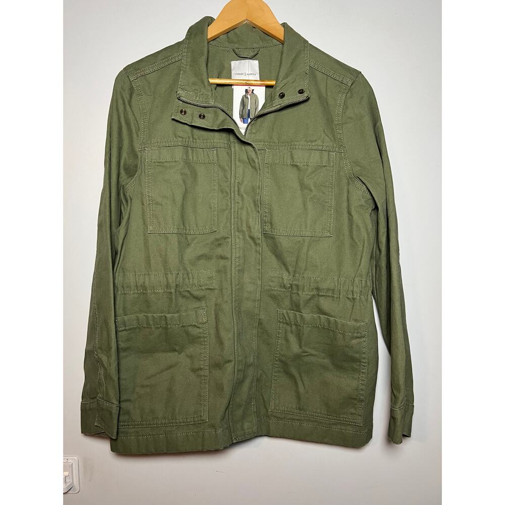 NWT Medium Military Green Canvas Silhouette Jacket